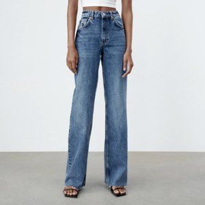 Zara Wide Leg Jeans 29 (US 8) Blue/Gray